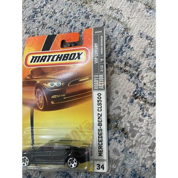 2007 Matchbox VIP Luxury Black Mercedes-Benz CLS500 #34 New Sealed HTF Rare - Picture 2 of 5